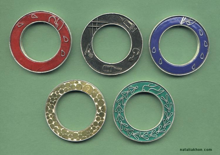 Olympic rings pendants