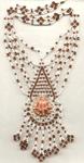 Beaded necklace with a shell